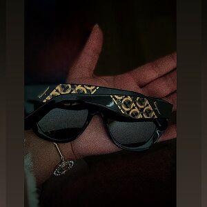 Stylish Black & Gold Salvatore Ferragamo Sunglasses